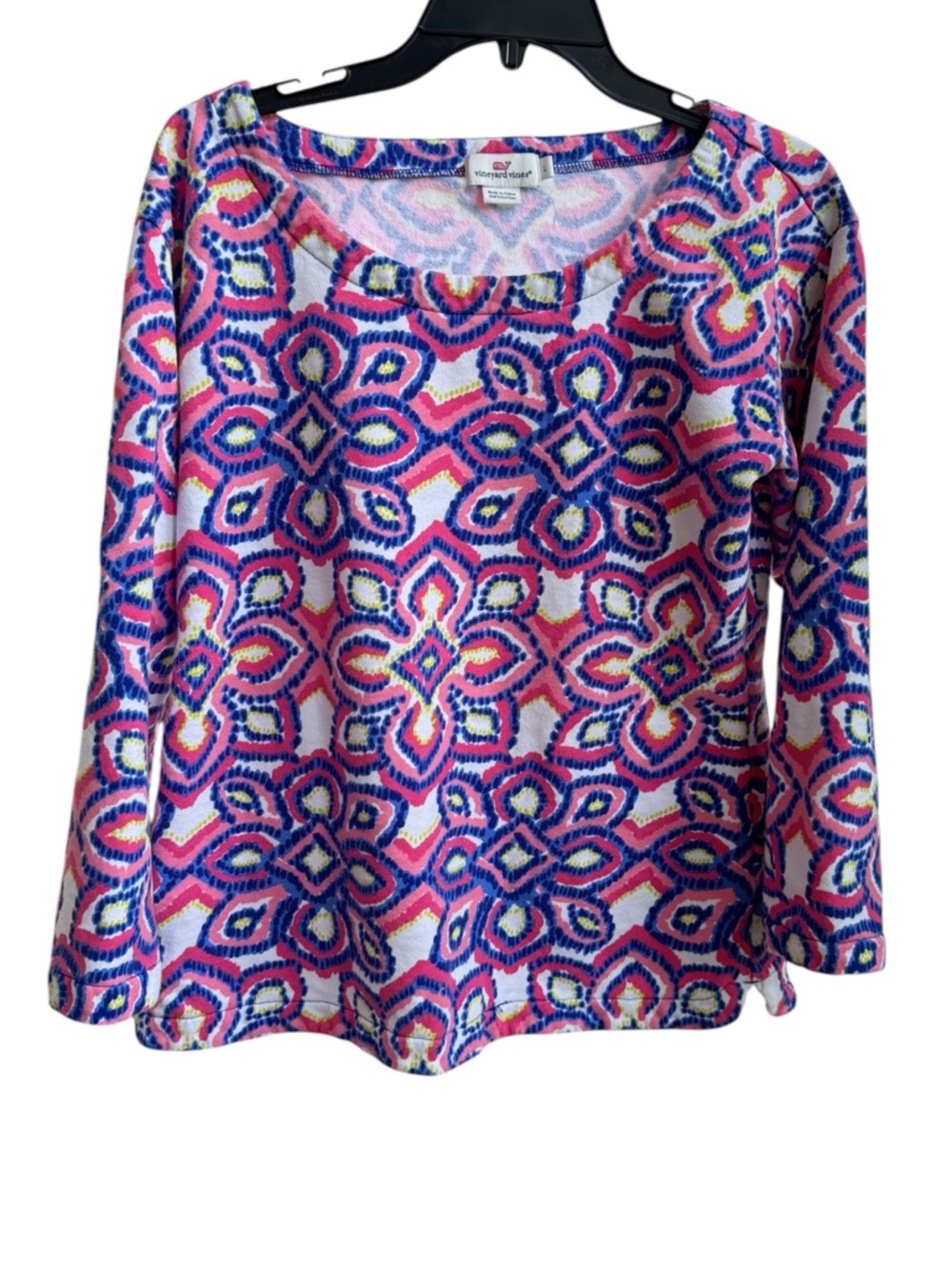 Vineyard Vines Ikat Medallion Colorful Cotton Sweatshirt Women’s Large